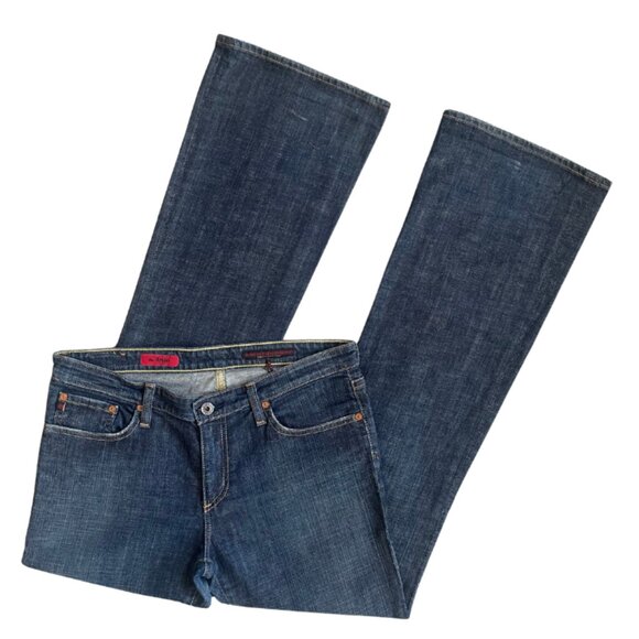 AG Adriano Goldschmied Dark Wash Mid Rise Bootcut Jeans Size 32 - Picture 1 of 14